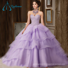 Sequined Beading Crystal Tiered Quinceanera Dresses Ball Gown